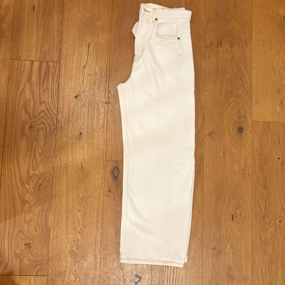B SIDES Slim Lasso barrel Jeans Size 27 Button Fly $385.00 ivory - Picture 7 of 11